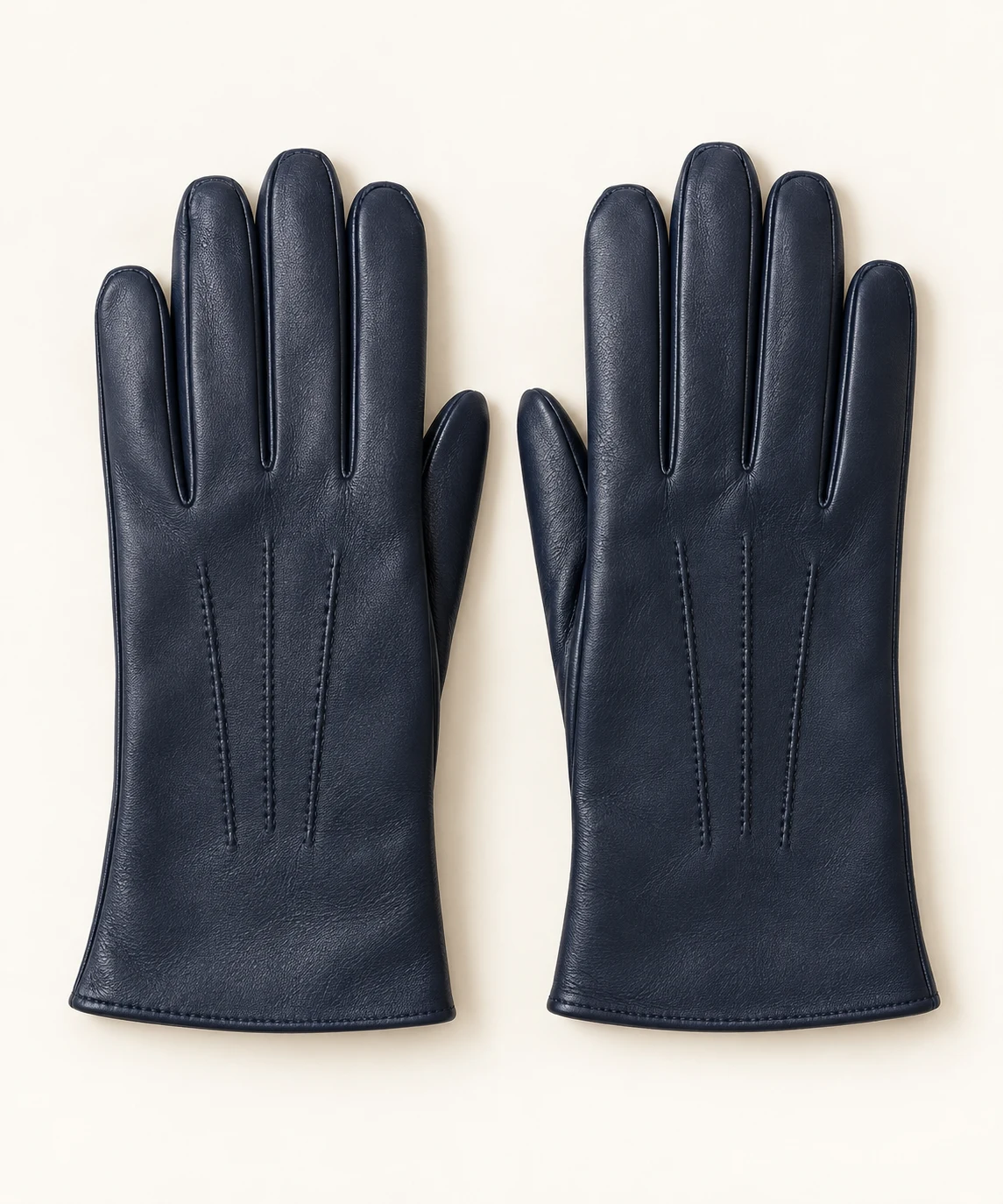 Navy Celeste Midnight leather gloves