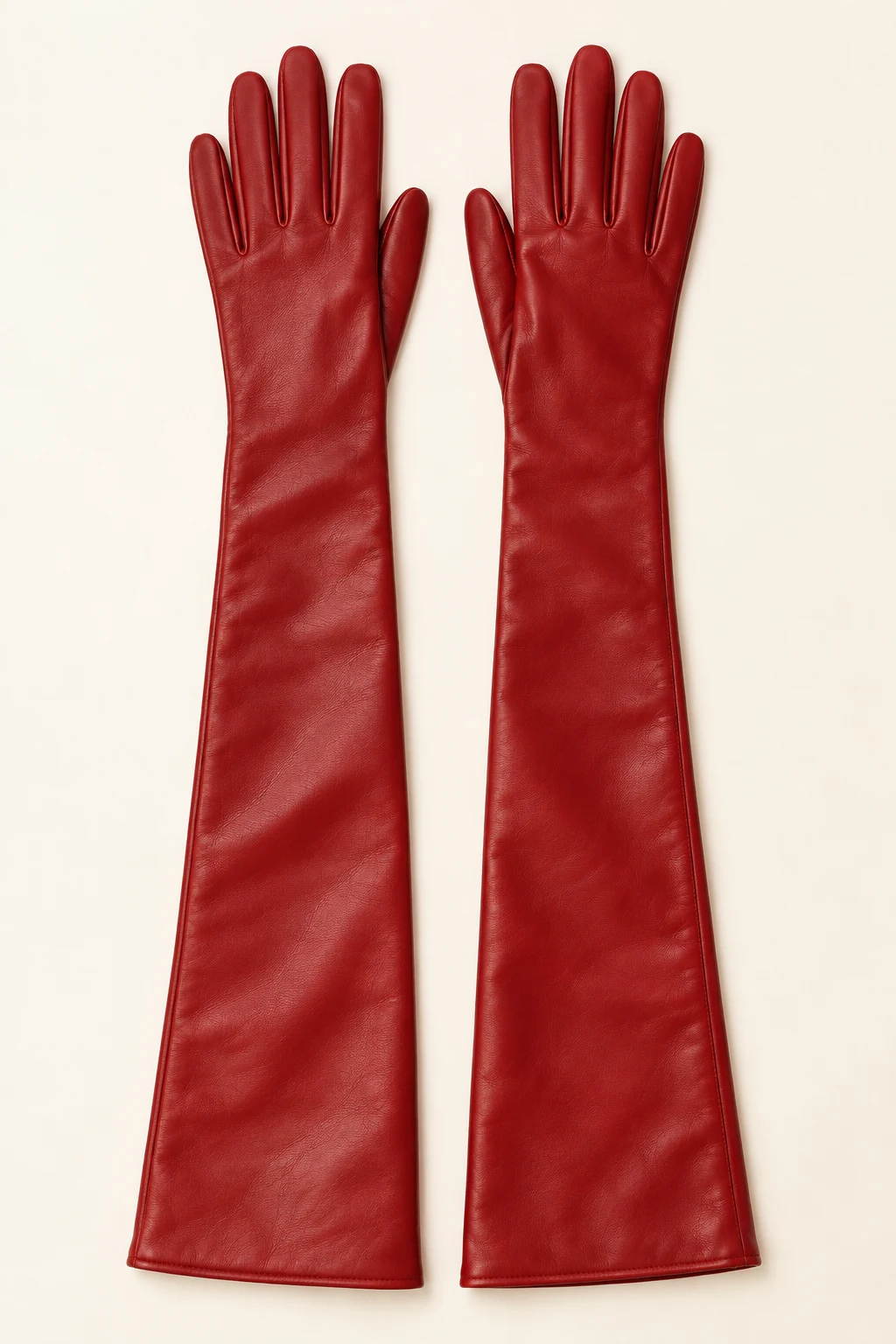 Deep red Estelle Rouge leather gloves